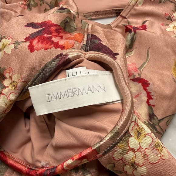 Zimmermann Cassia Frill Ruffle Halter Neckline Faux Wrap One Piece Swimsuit 4-6 - Picture 13 of 15